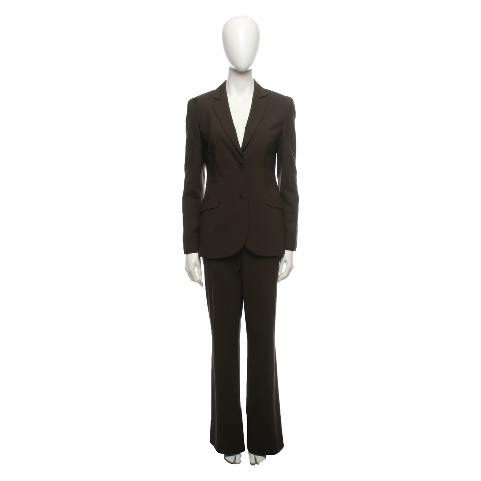 Hugo Boss Suit Wol in Bruin