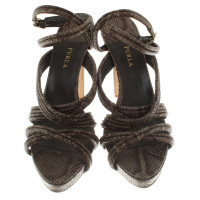 Furla Sandals with reptile embossing
