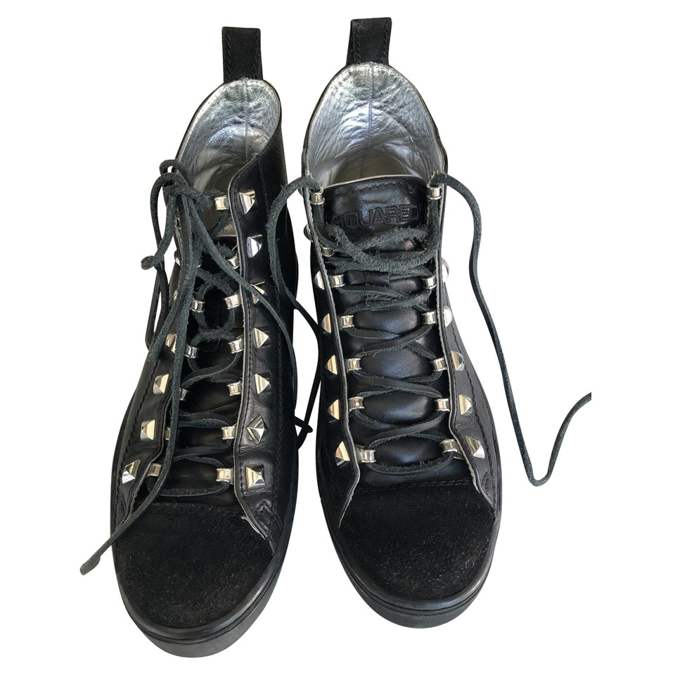 Dsquared2 Sneakers Leer in Zwart