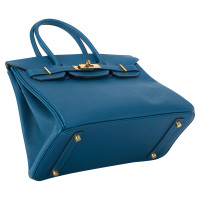Hermès Birkin Bag aus Leder in Petrol