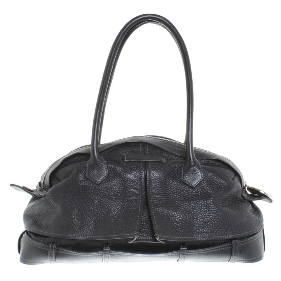 Jean Paul Gaultier sac à main en cuir noir