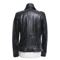 Drykorn Leather jacket in black