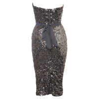 French Connection silver coloured strapless dress