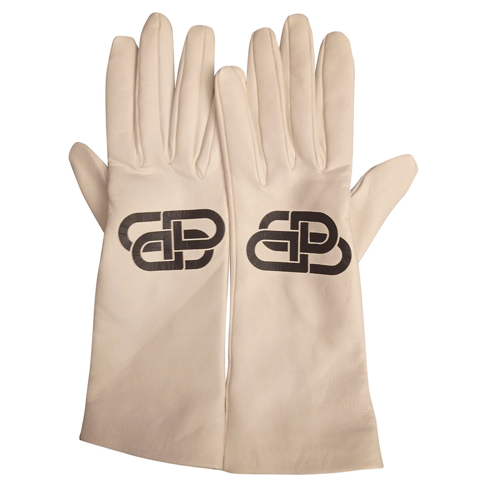 Balenciaga Gloves Leather in White