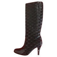 Pollini Boots Patent leather in Black