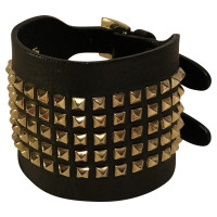 Valentino Garavani Armreif/Armband aus Leder in Schwarz