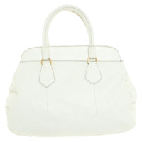 Prada Handtasche aus Leder in Creme