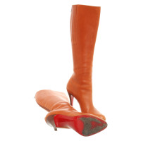 Christian Louboutin Boots Leather in Orange