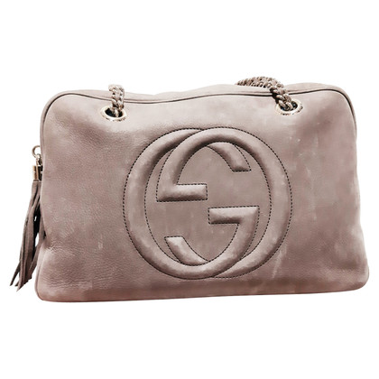 Gucci Soho Disco Bag Leer in Taupe
