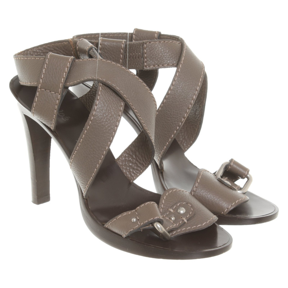 Chloé Sandals Leather in Taupe