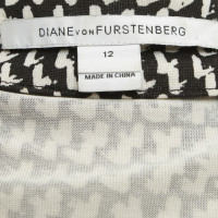 Diane Von Furstenberg Wikkeljurk in zwart / White