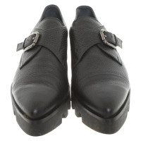Pollini Slippers/Ballerinas Leather in Black