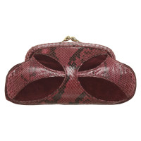 Anya Hindmarch Clutch Bag Leather in Bordeaux