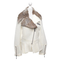 Just Cavalli Jacket/Coat Wool in Cream