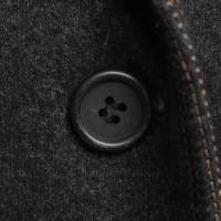Brunello Cucinelli Felted wool coat in grey