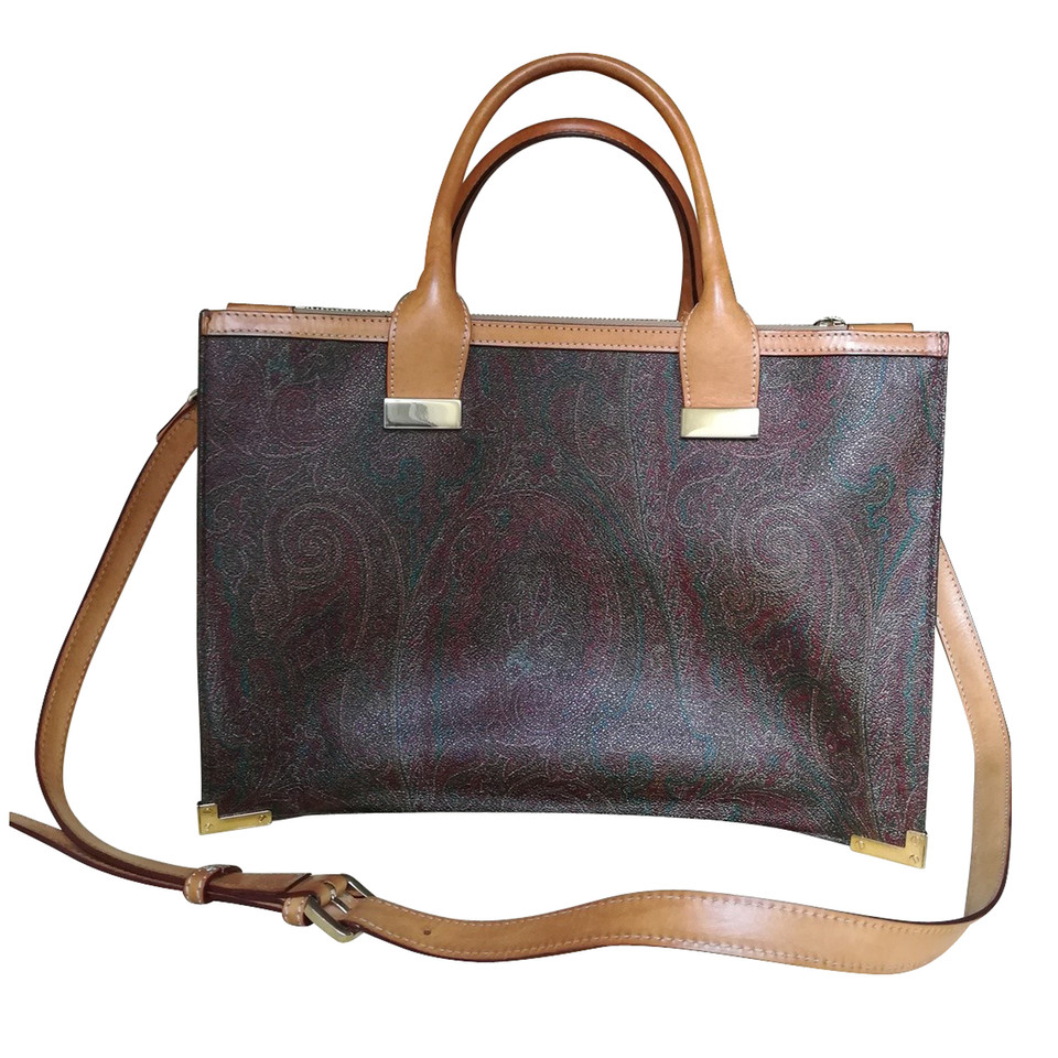 Etro Tote bag Leather in Brown