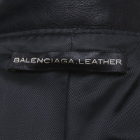 Balenciaga Veste/Manteau en Cuir en Noir