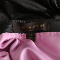 Louis Vuitton Rock aus Leder in Schwarz