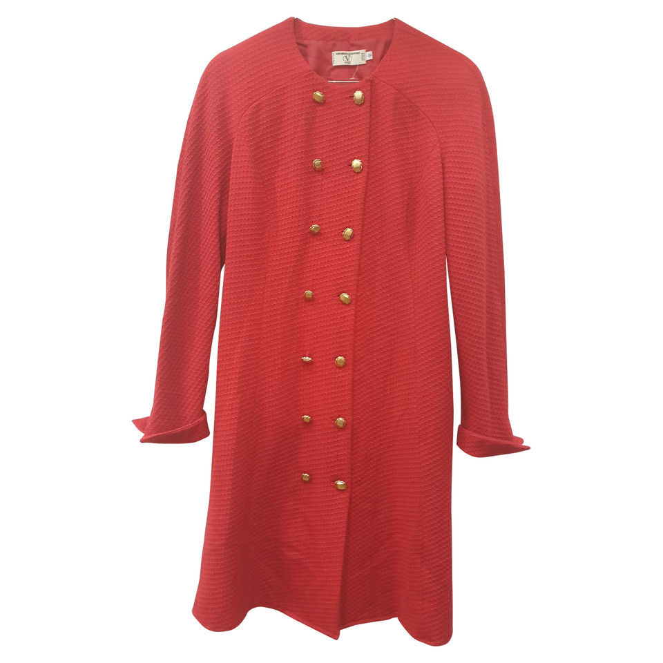 Valentino Garavani Giacca/Cappotto in Lana in Rosso