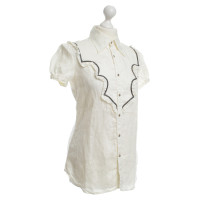 Dsquared2 Witte blouse gemaakt van linnen 