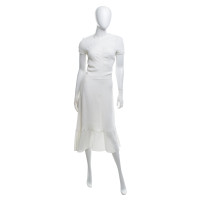 Rochas zijden jurk in het wit