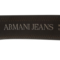 Armani Jeans Ceinture en cuir brun foncé