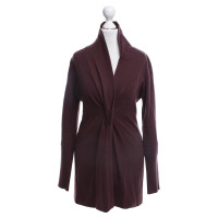 Brunello Cucinelli Lange Strickjacke in Dunkelrot