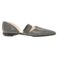 Chanel Slippers/Ballerinas Leather in Grey
