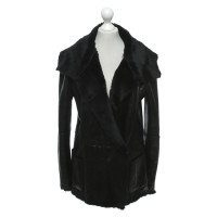 Chanel Giacca/Cappotto in Pelle in Nero