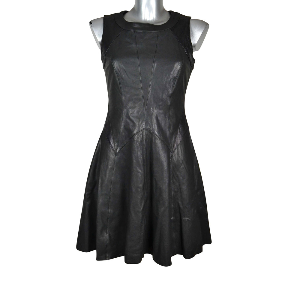 Karen Millen Dress Leather in Black