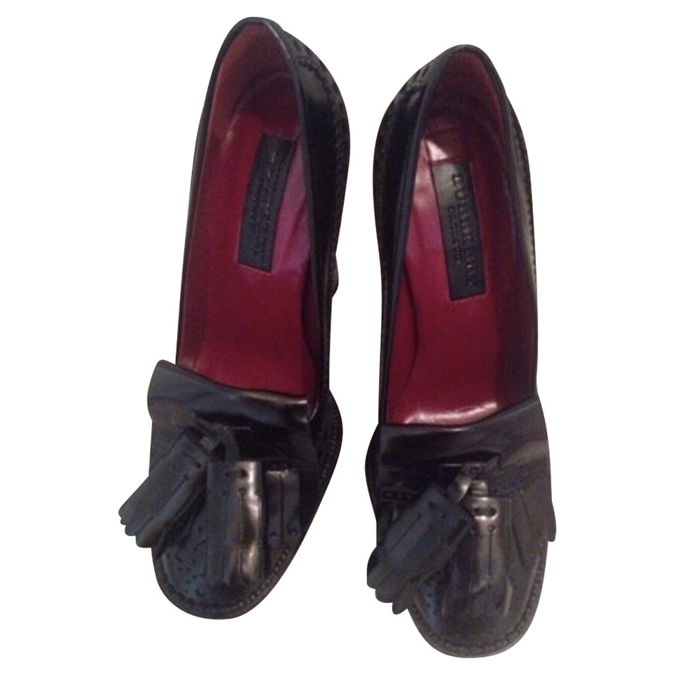 Burberry Chaussures compensées en Cuir en Noir