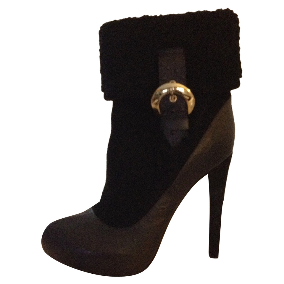 John Galliano Bottines en Cuir en Noir