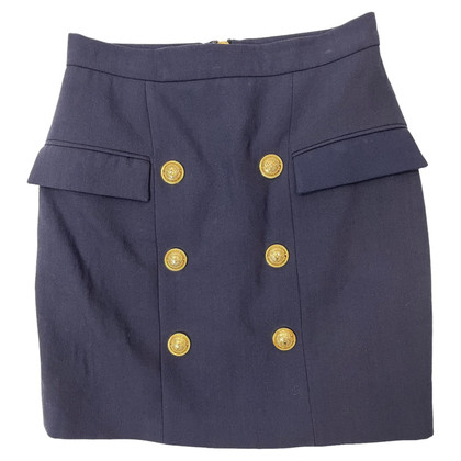 Balmain Skirt Wool in Blue