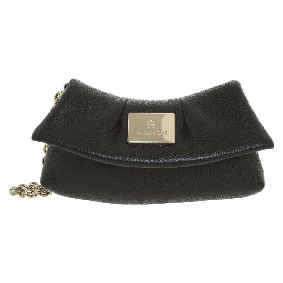 Aigner Shoulder bag Leather in Black