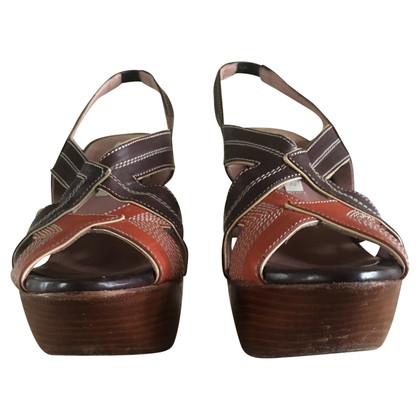 Pura Lopez Sandals Leather in Brown