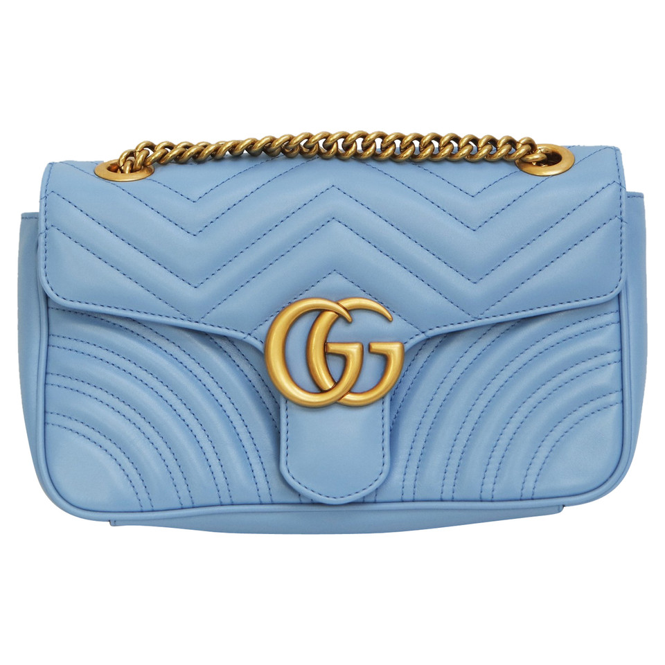 Gucci Handtasche aus Leder in Blau