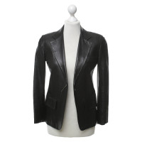 Gucci Lederen blazer in zwart