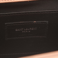 Saint Laurent Kate Clutch in Pelle in Color carne