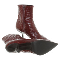 Miu Miu Boots Patent leather in Bordeaux