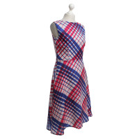 Msgm Silk dress with check pattern