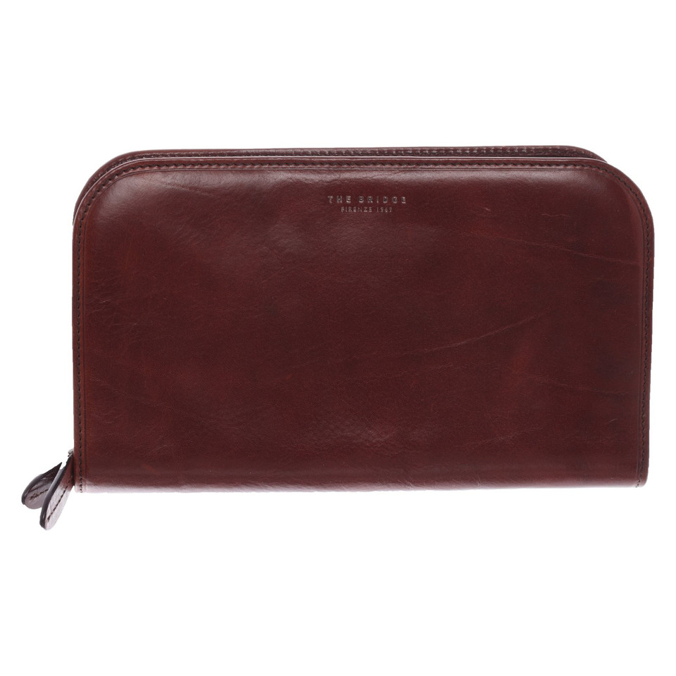 The Bridge Clutch aus Leder in Braun