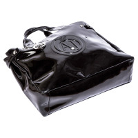 Armani Jeans Black Patent Handbag