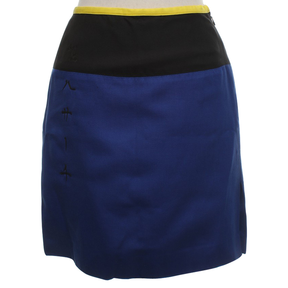 Versace skirt in yellow / black / blue