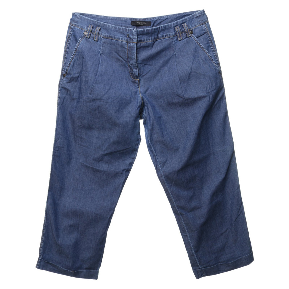 Max Mara Jeans en Coton en Bleu