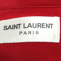 Saint Laurent Top en Soie en Rouge