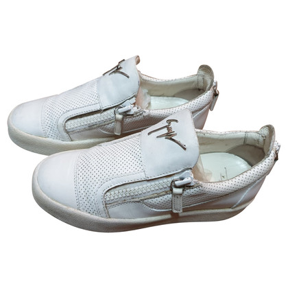 Giuseppe Zanotti Chaussures de sport en Cuir en Blanc