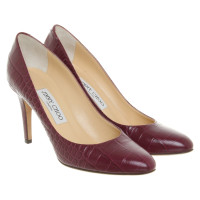 Jimmy Choo Pumps/Peeptoes Leer in Fuchsia