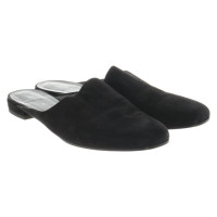 Stuart Weitzman Slippers/Ballerina's Leer in Zwart