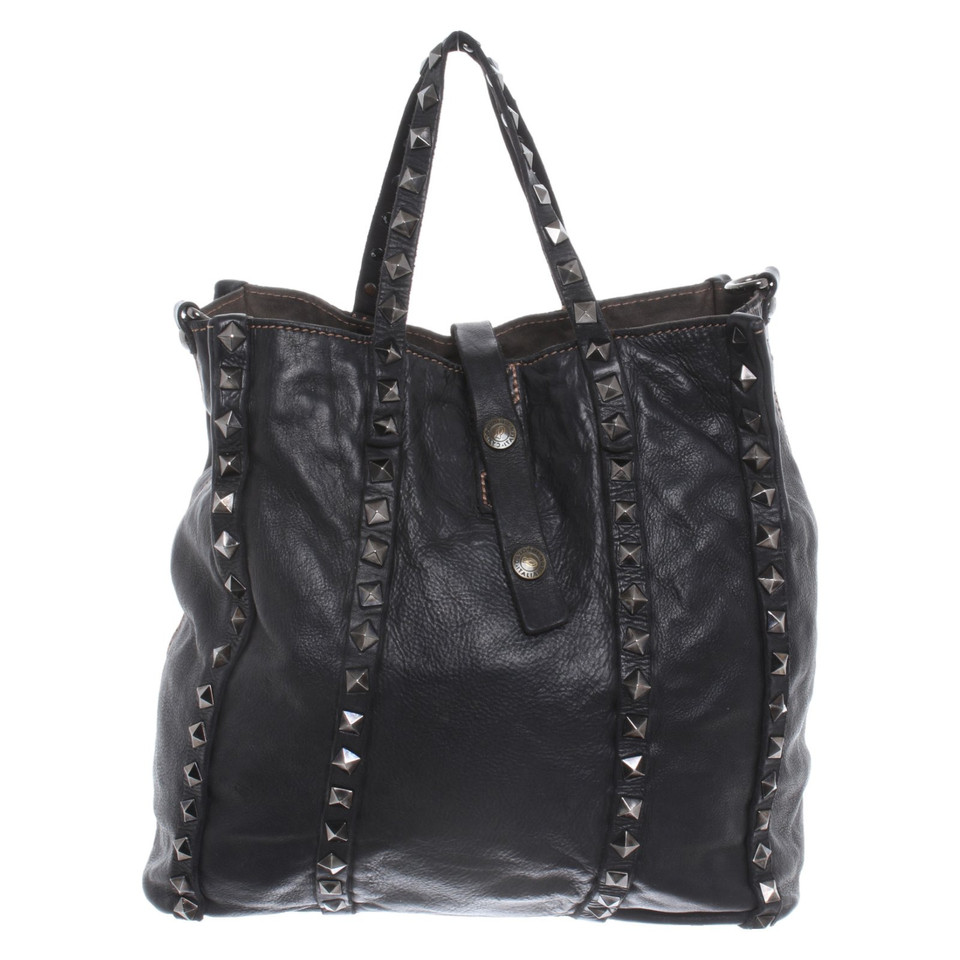 Campomaggi Handtasche aus Leder in Schwarz