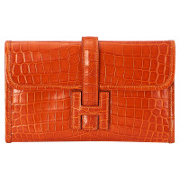 Hermès Clutch Bag Leather in Orange